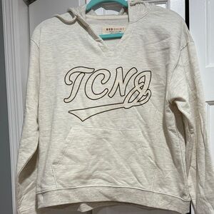 Cream Hoodie with TCNJ Logo